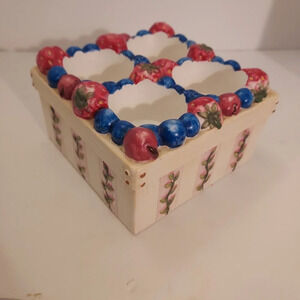 Yankee Candle Company Tealight Holder Strawberry/Berries Basket